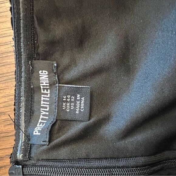 Pretty Little Thing Black Sequin Strapless Romper. Size 12. - Picture 6 of 6